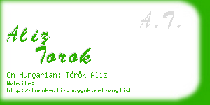 aliz torok business card